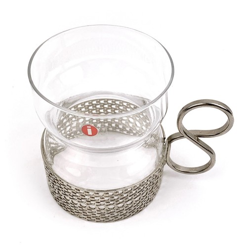 Set of 2 Iittala Finland Tsaikka Clear Glass with Handle 8.3cm Tall - Picture 5 of 8