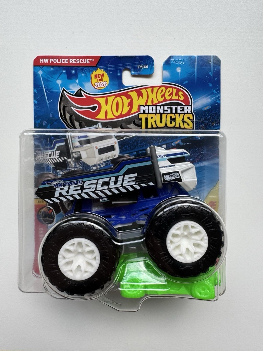Hot Wheels Monster Trucks HW Police Rescue Hauler 2026 New Connect