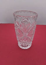 Vintage Cut Crystal Glass Small Vase 10cm High good condition