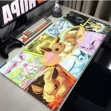Eevee Eeveelutions Mouse Pad XL Eevee Evolution Desk Mat Vaporeon