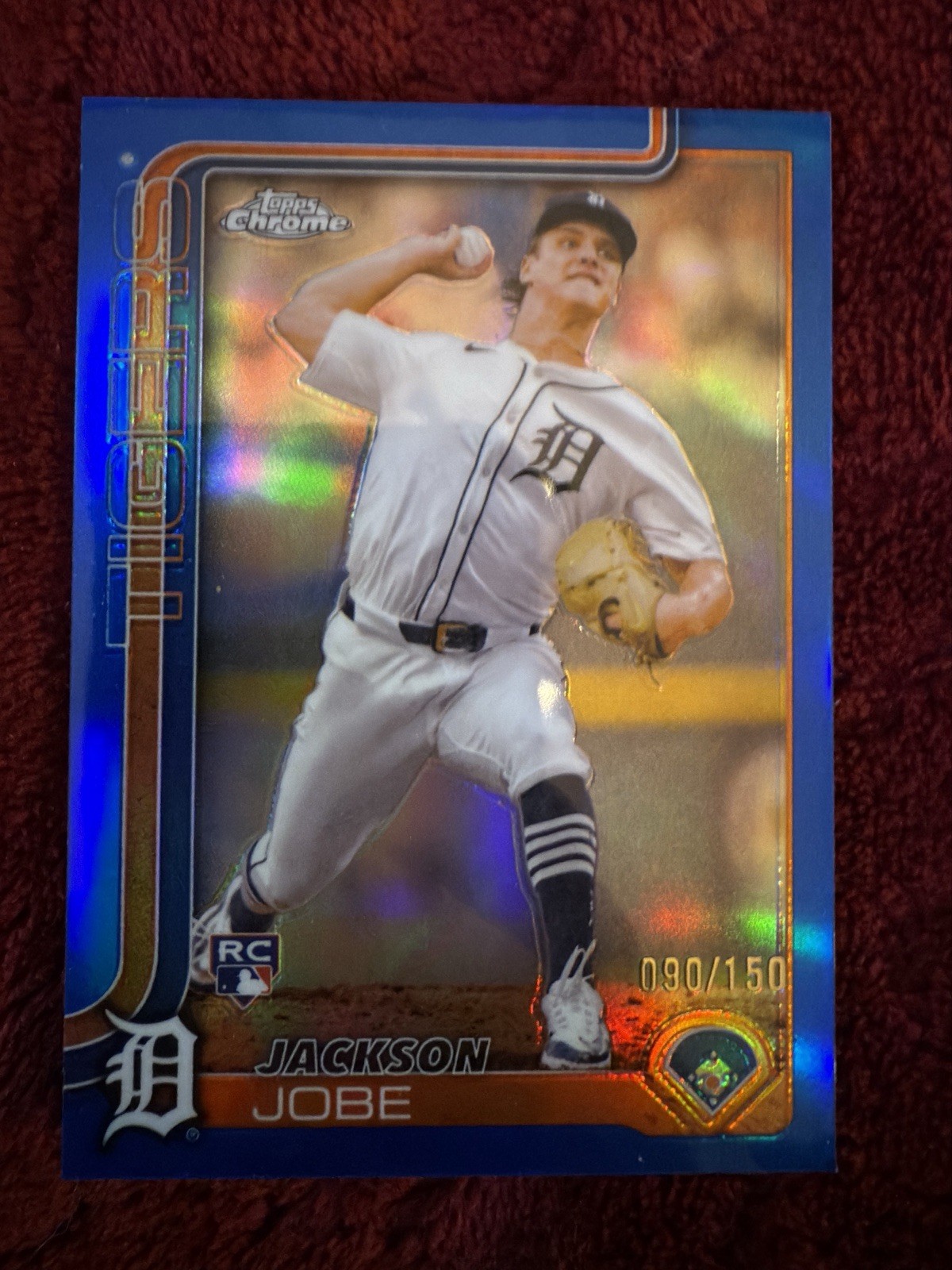 2025 Topps Chrome - Jackson Jobe #249 Blue Refractor /150 (RC)