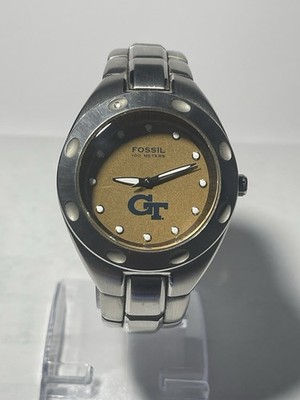 Georgia Tech Yellow Jackets NCAA Stainless-Steel Men's Watch by Fossil NEW