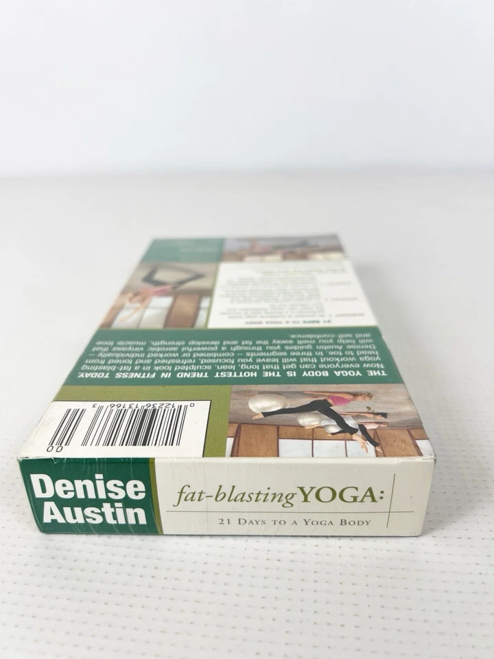Denise Austin Fat Blasting Yoga VHS 2002 60 Minutes Brand New Sealed - Image 4 of 4