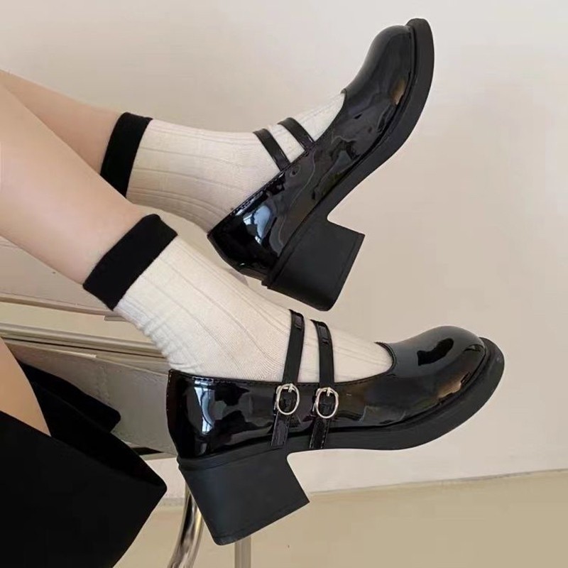 Japanese Lolita Patent Leather Mary Janes Cosplay JK Uniform School Cute Shoes