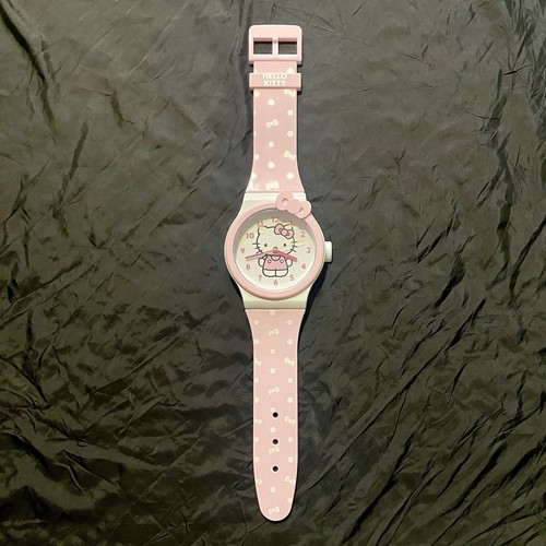 Hello Kitty Wall Hanging Clock Jumbo 3ft Wrist Watch Pink White Sanrio (2024)