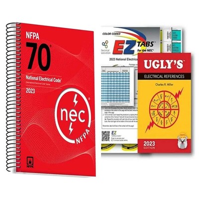 2023 NFPA 70 NEC Code Book Spiral + Ugly's Electrical Ref & EZ Tabs New