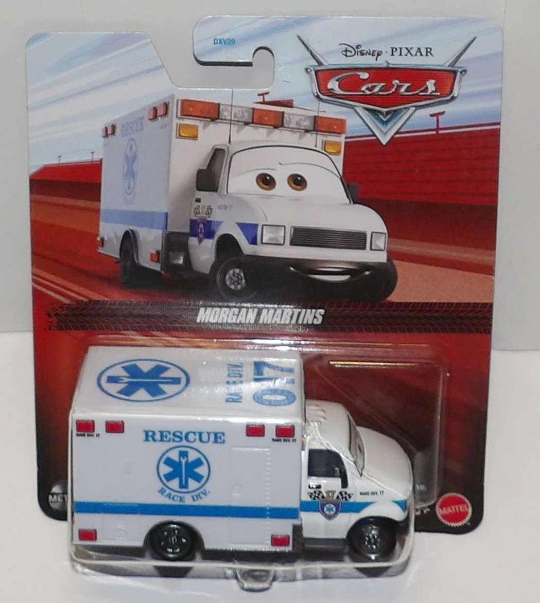 Disney Pixar Cars 3 ~ MORGAN MARTINS ~ Die-Cast Metal Ambulance