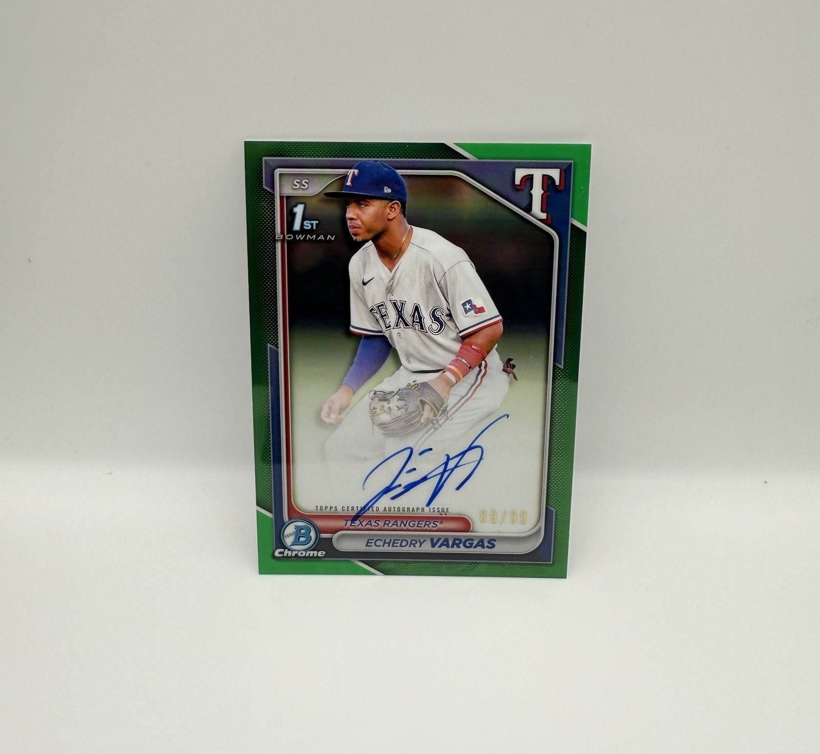 2024 Bowman Chrome Prospect Auto Green #CPA-EV Echedry Vargas /99