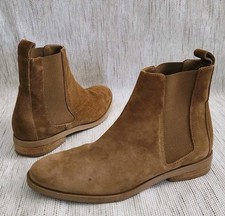 Everlane Women's Mustard Suede The Modern Chelsea Boots Pull On Shoes Size 8