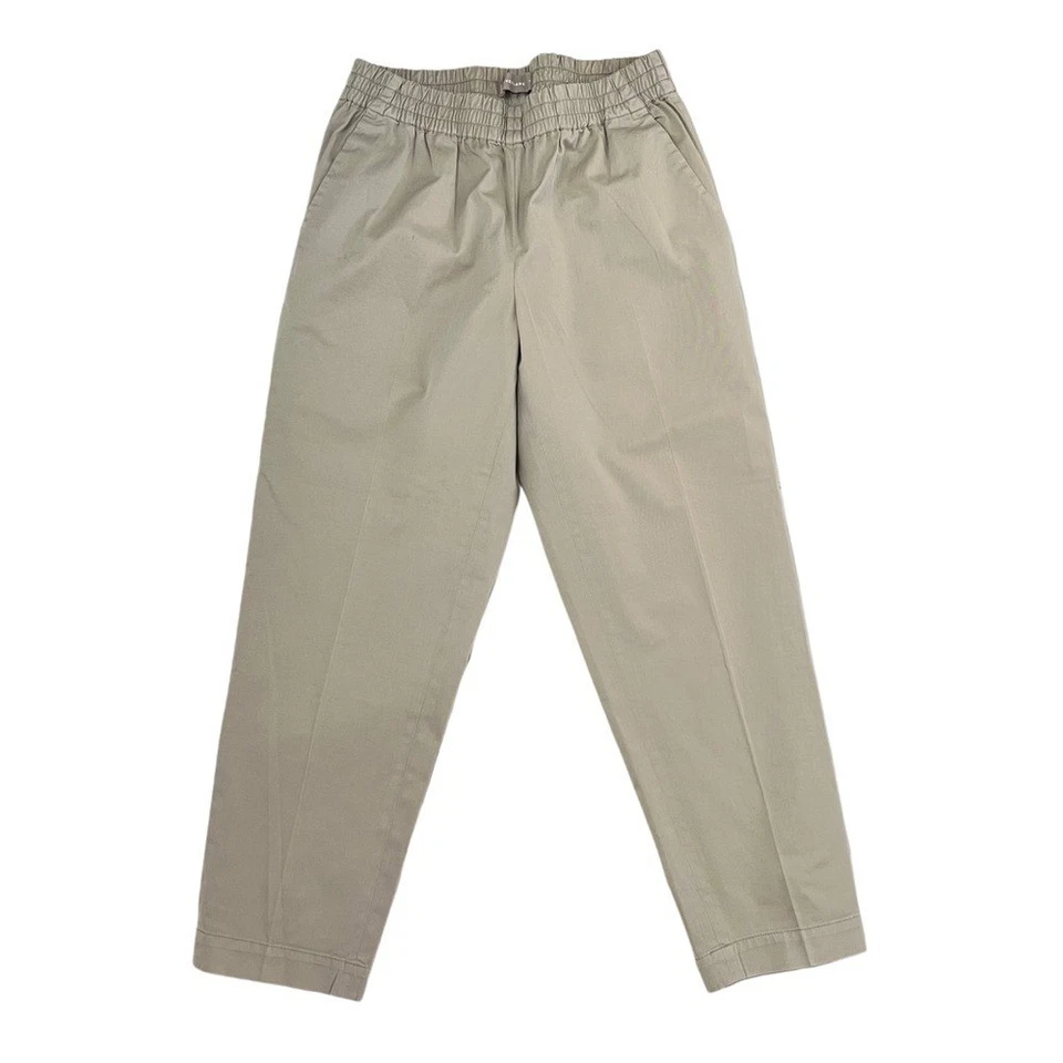 Everlane Beige Algodón Chinos Relajado Elástico Clásico Pantalones Bolsillos 4 S Foto 3 de 4