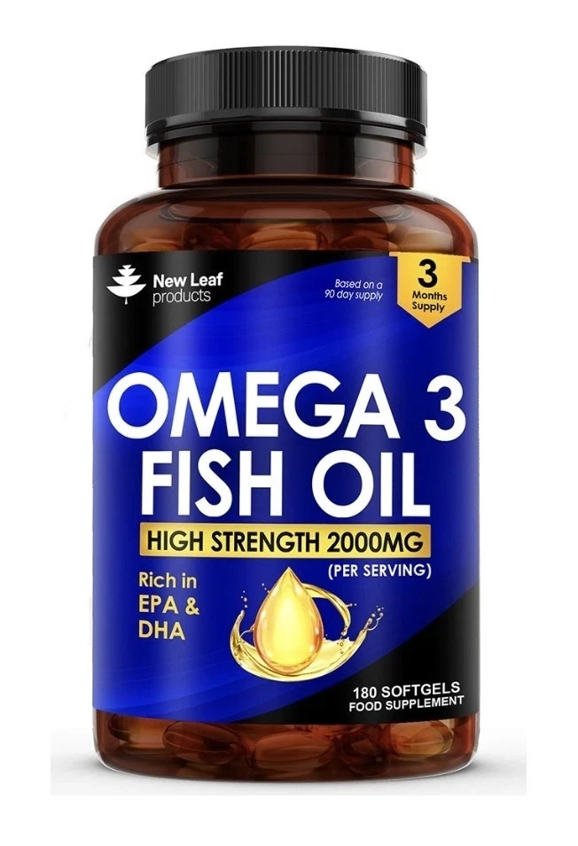 Omega 3 Fish Oil 2000mg Capsules, 180 Softgels, EPA DHA Vitamin E, 90-Day Supply - Image 7