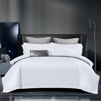 Bettwäsche Set Hotelstil 4-teilig Mikrofaser Queen King Größe