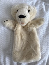 Plush Polar Bear Hand Puppet Toy Long Soft Cuddly The Puppet Company