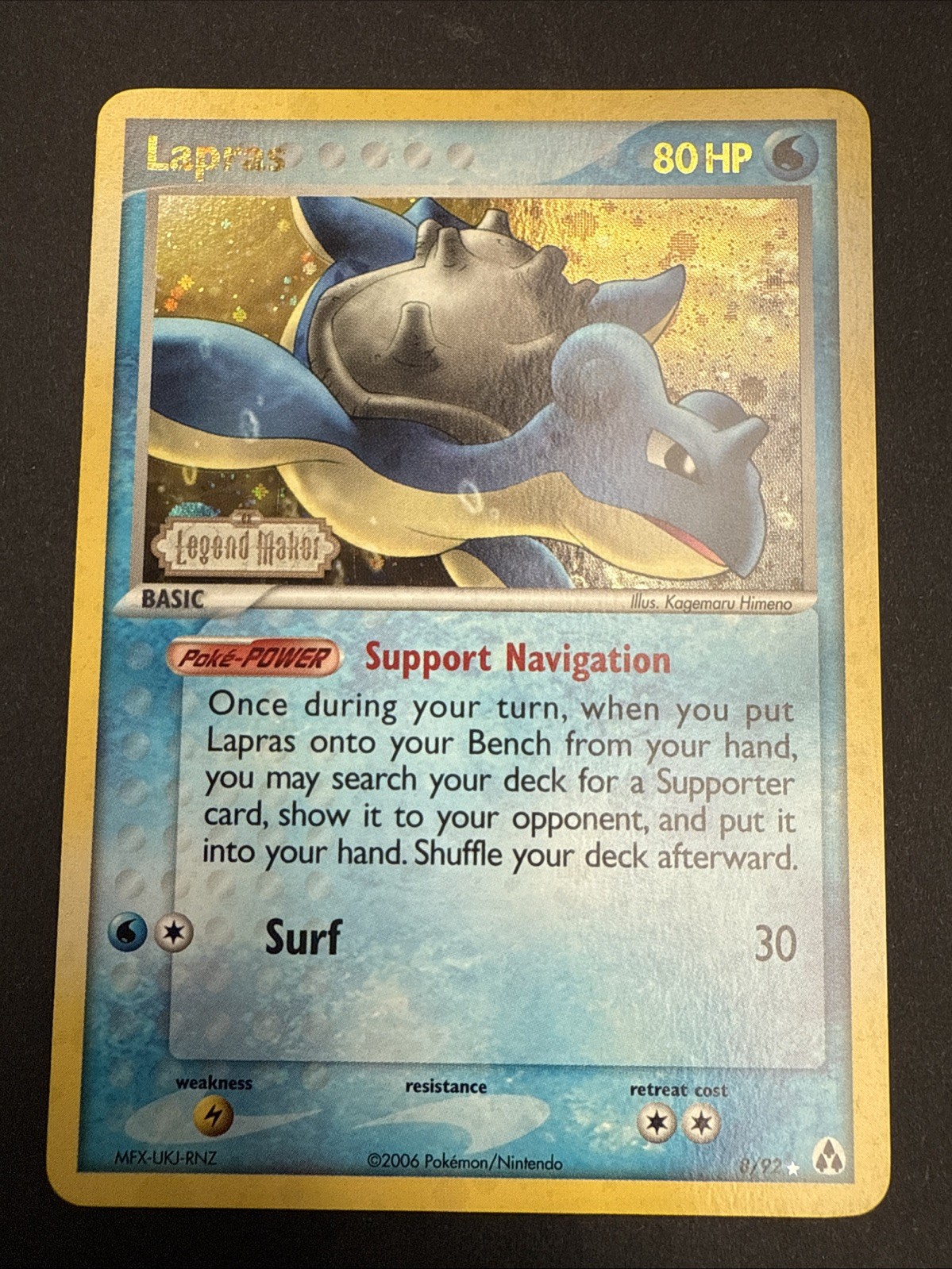 Lapras 8/92 Legend Maker Reverse Holo NM MINTY!