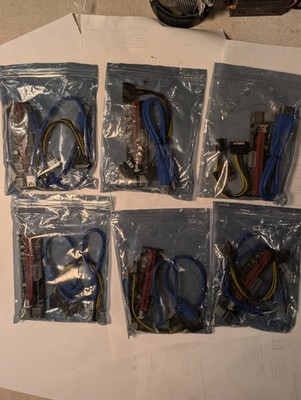6x PCIe Riser VER.SU-103E 1x to 16x GPU Mining Riser USB 3.0 HIGH POWER!