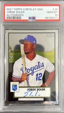 2021 Braves World Series MVP JORGE SOLER AUTO PSA 10 2021 Topps Chrome⚾️🏆POP 1