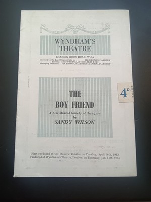 The Boy Friend Programme Wyndham s Theatre 1954 Sandy Wilson Musical Vintage  