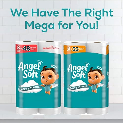 Toilet Paper 6 Super Mega Rolls = 36 Regular Rolls Soft and Strong Toilet Tissue - Picture 2 of 12