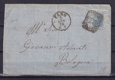 REGNO D'ITALIA 1878- LETTERA VIAGGIATA FANO - BOLOGNA CON TESTO