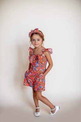 Girls  Floral Jumpsuit