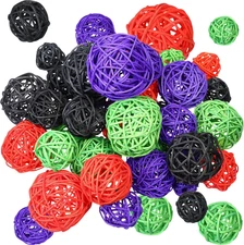 72 Pcs Wicker Rattan Balls Decorative Balls for Vase Centerpiece Bowls Orbs Fill
