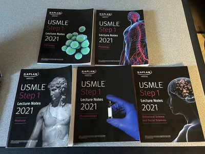 Kaplan Medical USMLE Lecture Notes, 2021 LOT of 5 Books