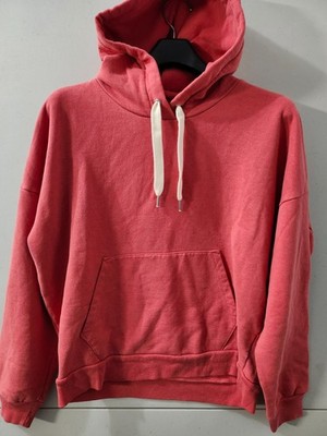 Outerknown Sweatshirt Womens M Red Oversize Second Spin Hoodie Slouchy Organic
