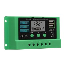 ⁺Solar Charge Controller PWM Panel Regulator Adjustable LCD Display 12V 24V