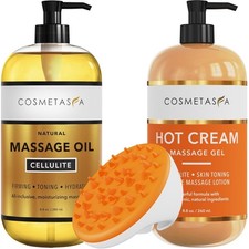 Aceite de masaje para celulitis, gel y guante Gel de masaje natural de crema
