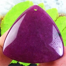 BR08767 45x45x7mm Beautiful Strawberry Quartz Triangle Pendant Bead