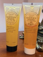 2 Perlier Honey Miel Shower Cream: Honey, Honey Orange 1.6 fl oz NEW SEALED
