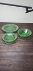 12 Pc Corelle Pyrex Festiva Spring Green Plate Bowl Set Vintage Swirl Lot