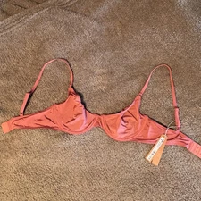 SKIMS Jelly Sheer Underwire Scoop Bra – 34C – Terracotta – BA-SCP-3619