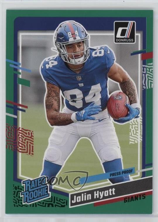 2023 Panini Donruss Rated Press Proof Green Jalin Hyatt #378 Rookie RC 04ag