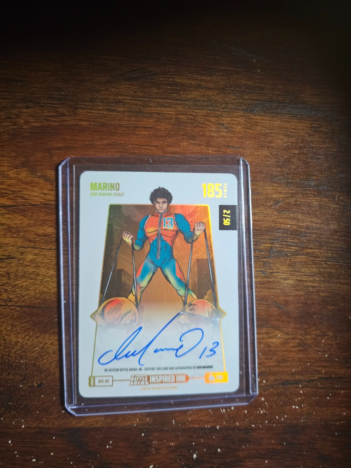 2025 Bo Jackson Battle Arena Inspired Ink Fire Auto /50 Dan Marino SSP 185 Power