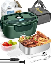 Electric Lunch Box Food Heater 80W for Adults, Portable Food Warmer Heated Lu...