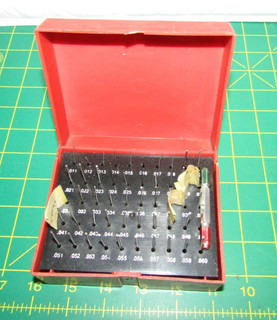 Pin Gage Set .011 .060" Minus With Holder Lot DO 15