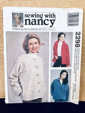 Vintage (2001) McCall’s Pattern 2298 Navy Zieman Jacket Uncut Sz. 8-22