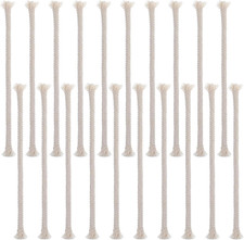 20 Pezzi 6Mm Stoppino Di Ricambio per Lampade Ad Olio, Stoppini Rotondi in Coton