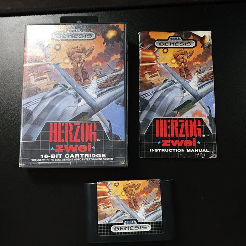 Herzog Zwei (Sega Genesis, 1989) komplett einige manuelle Gebrauchsspuren sauber getestet