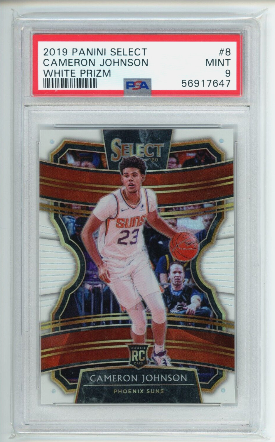2019 Panini Select Concourse White /149 Cameron Johnson #8 Phoenix Suns PSA 9