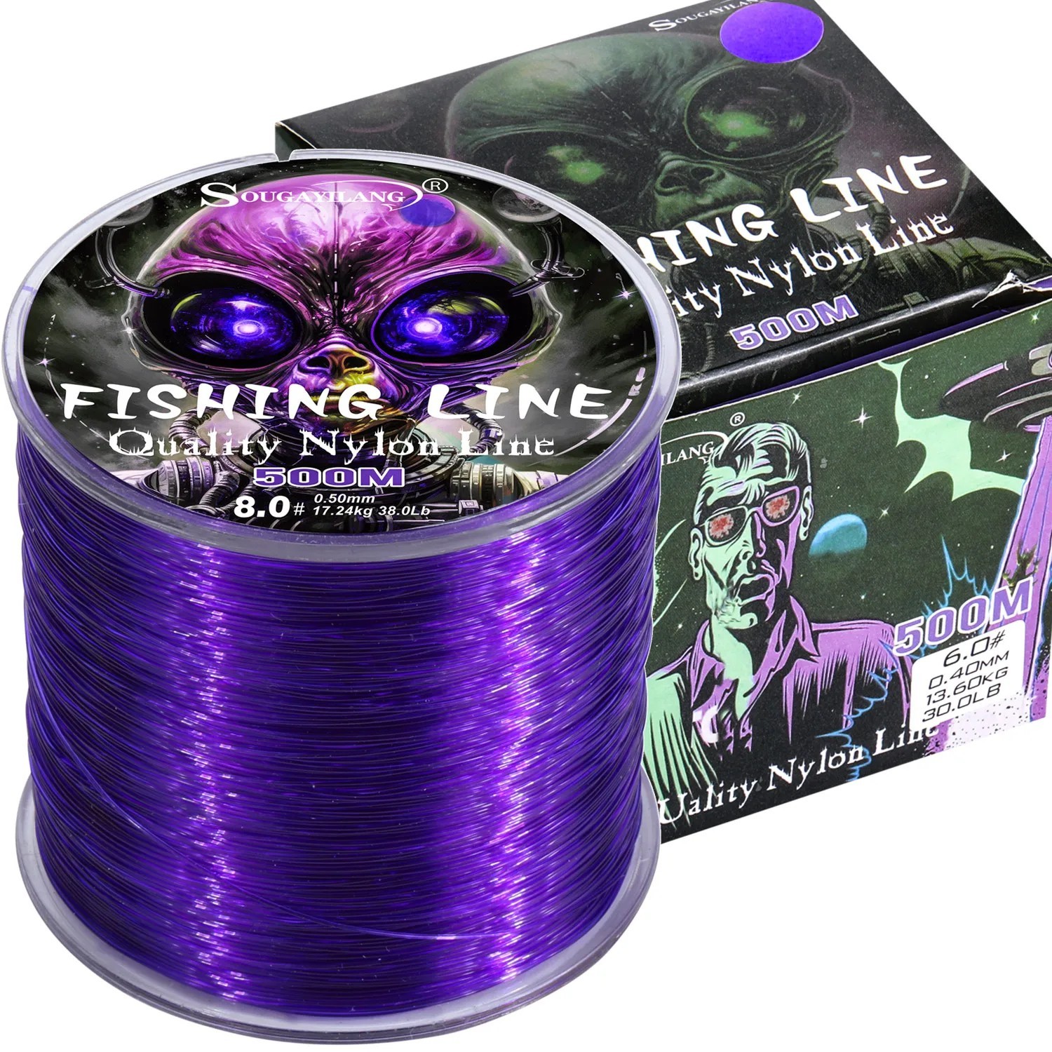 Sougayilang 500m Nylon Fishing Line Max Drag 7-38LB Super St