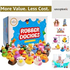 Assortment Rubber Duck Toy Duckies for Kids, Bath Birthday Gifts Baby Showers...