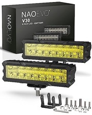 6 Inch LED Light Bar, 50W 4000LM LED Off Road/Fog/Driving Lights, Yellow Green