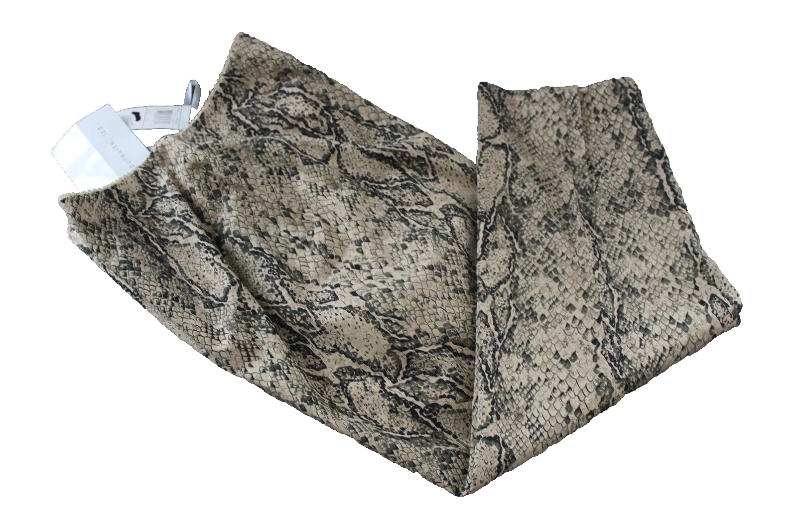 Cropped Capri Pants Snakeskin Print Sz 10 Side Zip Stretch Cotton Pursuits Ltd.