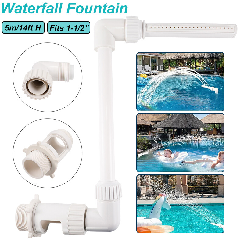 Fuente de la cascada de la piscina Balneario del rociador agua sobre/en el suelo