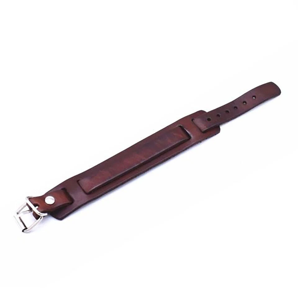 Zense - Bracelet de force pour homme en cuir ajustable marron ZB0322 - Photo 2/4