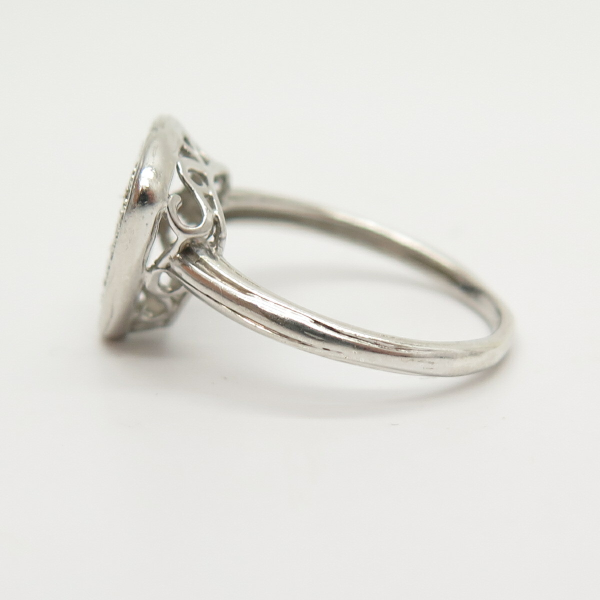 925 Sterling Silver Real Diamond Triangle Shape Ring … Gem