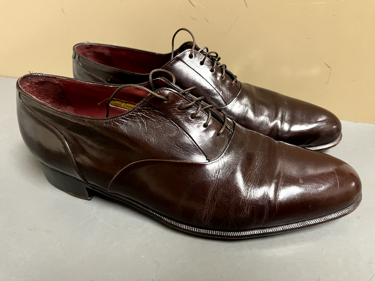 Vintage Florsheim Royal Imperial Burgundy Leather Oxford Dress