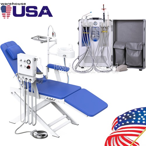 Portable Dental Delivery Unit Air Compressor/Folding Chair Mobile Air Turbine - Picture 41 of 44